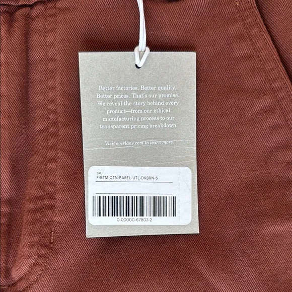 Everlane Brown Ankle Barrel Leg Pants - Picture 3 of 9